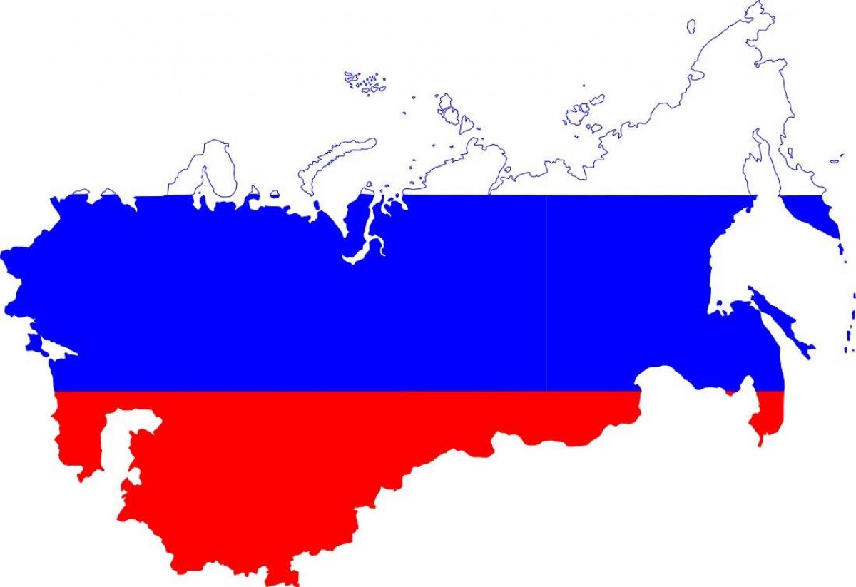 Bendera Rusia Peta Rusia Peta Bendera Eropa Timur Eropa